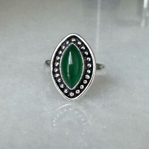 NWOT Sundance Green Valley Ring, Green Onyx, Sterling Silver